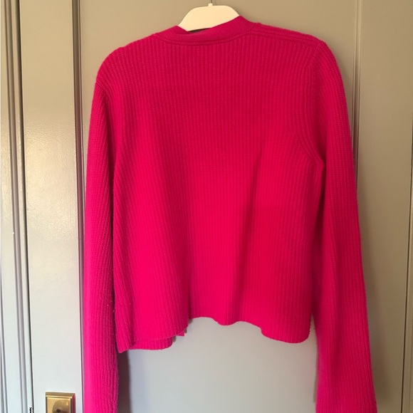 La Ligne Mini Toujours Cashmere Cardigan in Hot Pink | Size L - Picture 3 of 5